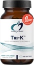 Designy pro zdraví TRI-K - Tři formy vitaminu K + GG, doplněk vysoké potence - 2000mcg vitaminu K1, 500mcg K2 MK-4 - Non- GMO + gluten zdarma (60 Softgels)
