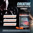 Creatine Gummies 5g- Natürliche Kreatin Monohydrat für Männer & Frauen Delicious Strawberry Watermelon Flavor- Boost Strength, Energy & Muscle Growth- Vegan Pre Workout Gummis- Made in USA