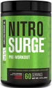 Jacked Factory NITROSURGE Pre Workout Supplement - Endless Energy, Instant Strength Gains, Clear Focus, Intense Pumps - NO Booster & Powerful Preworkout Energy Powder - 60 Servings, Cherry Limeade