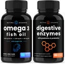 NutraChamps Omega 3 Fish Oil and Digestive Enzymes 2 Pack Paket