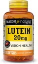 MASON NATURAL Lutein 20 mg koos E-vitamiiniga - tervislik nägemine ja silmade funktsioon, toetab silmade tervist, 30 softgeeli