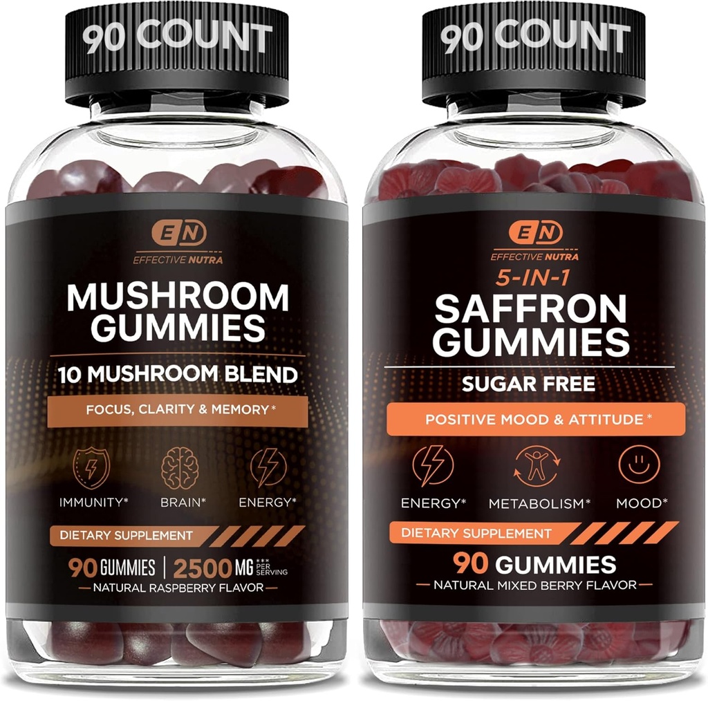 EFFEKTIV NUTRA Mushroom Gummies & Saffron Gummies