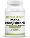 Herbsforever Manjishtadi Kwath Capsules Ayurvedic Herbal Supplement для шкіри Здоров'я & Detox 90 Veg Capsules, 800 мг Кожна традиційна формула Wellness