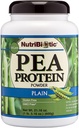 NutriBiotic Pea Protein Plain, 21 Oz | Lav karbohydrat Vegansk Plante Protein pulver | 100% dyrket og prosessert i USA | Deliciously Kremet & BCAA-Rich | laget uten kjemikalier, GMOs & Gluten | Keto Vennlig