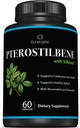 Premium Pterostilbene Supplement - Resveratrol və Quercetin ilə Pterostilbene - Sağlamlıq Ağ - Xüsusi Source Pterostilbene 100mg - 60 Kapsül