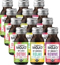 TEAONIC Wellness Shots - Variety Pack: Relax, Revive, Detox Shots, USDA-Certified Organic Wellness Shots, 12 Pack, 2 Fl. Oz Every