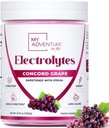 Zero Sugar - Concord Grape Electrolytes Toz - Hydration Mix - Caffeine Free Energy with All Natural Materialss - Vegan, Keto & Paleo - Sugar Free Electrolytes Drink Mix - 120 Servisler