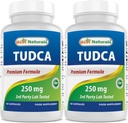 Meilleurs naturels TUDCA 250mg (acide tauroursodéoxycholique) - 60 gélules - 2 mois d'approvisionnement (compte 60 (paquet de 1)) (compte 60 (paquet de 2))