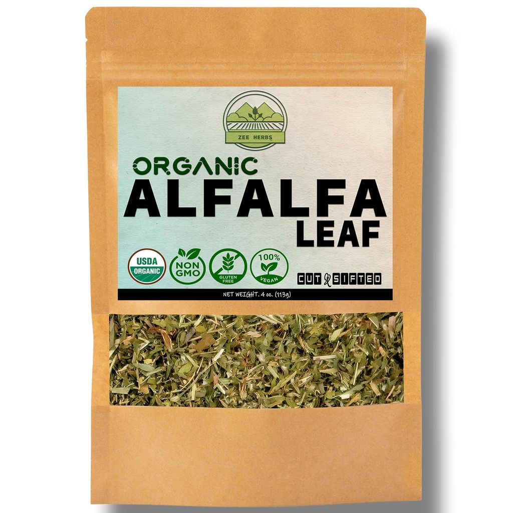 ZeeHERBS Organic Alfalfa Leaf 4 oz.