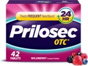 Prilosec OTC, Omeprazole Delayed Release 20mg, Acid Reducer, Treats Sarri Heartburn for 24 Hour Relief, All Day, All Night*, Heartburn Medicine, 20mg, Wildberry Flavor, 42 Tablet