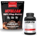 Myogenix Liver Support Supplement & Myolean Sjokolade Whey Protein - Advanced Liver Health & Muscle Recovery med 40g høyprotein Whey - Støtte Detox, vekst og ytelse