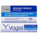 Vagisil כוח קבוע Anti-Itch Feminine Cream לנשים, Gynecologist נבדק, Hypoallergenic, Fast-acting Itch הקלה, Vaginal Moisturizer Soothes ו Cools, 1 oz (Pack של 1)