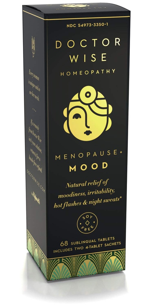 Hyland's Doctor Wise Mood Gentle Natural Relief of Moodiness Irritability Hot Flashes and Night Sweats Quick Dissolving Tablets, 68 Count