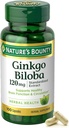 La natura de Bounty Ginkgo Biloba Capsules 120mmg, Implementació de memòria suplementaris, ajuda la funció intel·lectual i l'alerta Mental, 100 Capsules