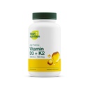Fresh Nutrition Vegan Vitamin D3 + K2 Capsules - 5000 IU D3 + 100mcg K2 as MK-7 for Optimal Absorption - Immune Health, Bone Health, Mood - Non GMO - 90 Capsules, 3 Month Supply
