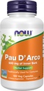 NOW Integratori alimentari, Pau D'Arco (Tabebuia heptaphylla) 500 mg, Supporto erbe, 100 capsule di Veg
