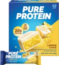 Pure protein Bars, Yüksek Protein, Nutritious Snacks to Support Energy, Low Sugar, Lemon Kek, 1.76 oz, 12 Kont (Pazar 1) (Pazarlama May Vary)