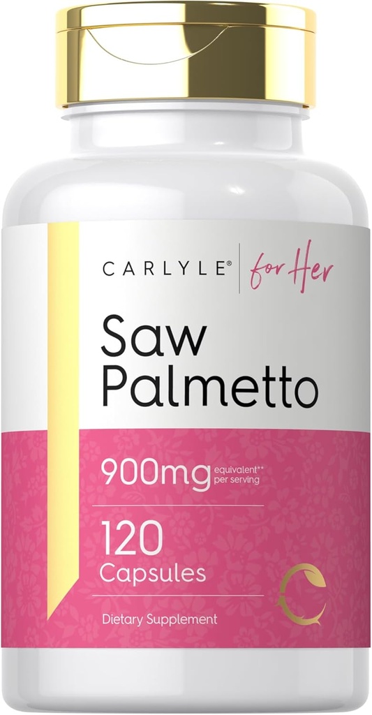 Carlyle Saw Palmetto para Mulheres 900mg 120 cápsulas