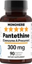 MONOHERB Pantethine 300 mg per Capsule - 90 Vegetarian Capsules