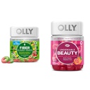 OLLY Fiber Gummy Rings, 5g Prebiotic Fiber, FOS (Fructo-oligosaccharides), Digestive Support & Undeniable Beauty Gummy, for Hair, Skin, Nails, Biotin, Vitamin C, Keratin, Chewable Supplement