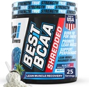 BPI Urheilu Paras BCAA Shreded - Kofeiiniton termogeeninen Recovery Drink, Lean Lihas Building BCAA Powder naisille ja miehille, Preworkout BCAAs Aminohapot Drink- Blue Raz - 25 Tarjoilut
