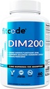Fitcode Diindolylmetan DIM dodatek za moške - Advanced Dim 200mg z Dim plus Bioperine za izboljšano absorpcijo - Veganski ne-GMO Hormon Balance dodatek za izboljšano energijo Mood in zmogljivost