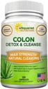 aSquared Nutrition Pure Colon Cleanse for Weight Loss - 120 Capsules, Max Force, Natural Colon Detox Cleanser, Colon Cleansing Diet Addial Additive Blend for Digistive Health, Dieta Pills vyrams ir moterims