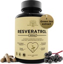 Resveratrol Supplement z Quercetin & Grape Seed - 850mg Herbal Blend, High Potency Polyphenols & Antioksydants for General Wellness, 60 Vegan kapsułki