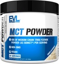Evlution Beslenme MCT Toz - Keto Supplement - MCT Oil Toz - 10G Medium Zinciri Triglycerides - Beyin ve Vücut Enerji İçilir - Şişman Tamam - Vegan & Non-GMO - 20 Hizmet - Unflavoreded