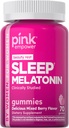 PINK Melatonin Gummies 10mg | Max Potency | Mixed Berry Flavor | Vegan, Non OGM & Gluten