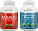 Perfumy Holistic Red Yeast Rice 1200mg z CoQ10 & Niacin + Magnezu Glycinate 400mg - 120 kapsułek + 270 tabletek - Made in USA