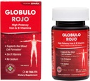 Globulo Rojo Suplemento de hierro - Suplemento dietético píldoras con vitaminas de hierro de alta potencia &amp; B, 60 tabletas