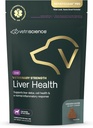 VetriScience Veterinary Strength Lever Health Chews - Canine Leverpleje supplement til Detox Support - Hunde supplement - Understøtter immunsystem - Ingen fastende påkrævet - 60 Tæl