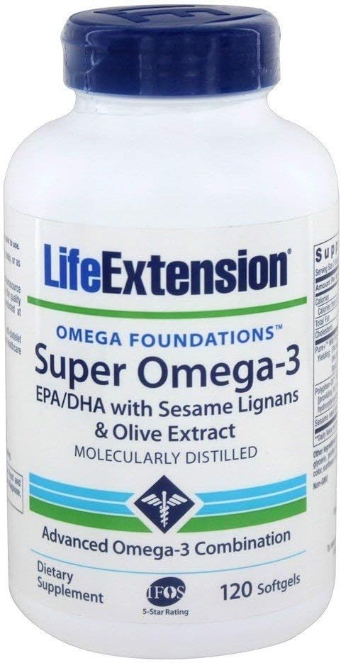 Life Extensie Fundaţii Omega Super Omega-3 120 Softgels
