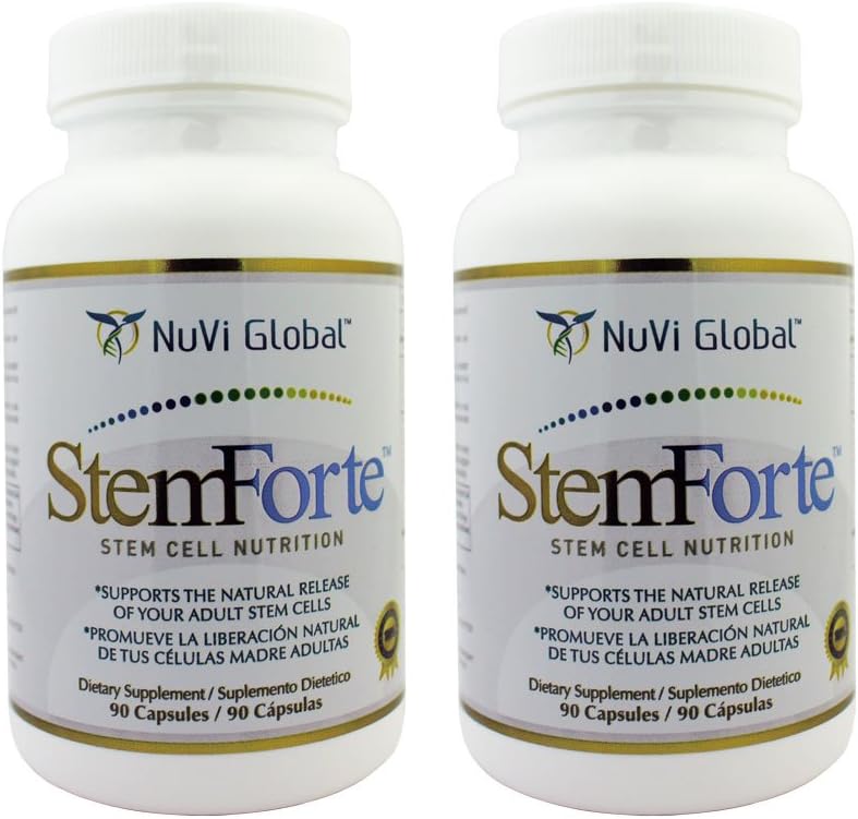 Plus Stem Cell Nutritional Supplements for Men, Women - Two Bottles - Advanced Stem Cell and Telomere Activity Support - Promotes Natural Release of Stem Cell, Increase Energy, Focus, Mood
