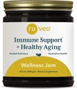 ruved Wellness Jam - Bal ilə Amla Jam, Immune Support & Digestive Health üçün Chyawanprash, Amla və Ashwagandha ilə Ayurvedic - 10.6 oz Jar (1 Count)