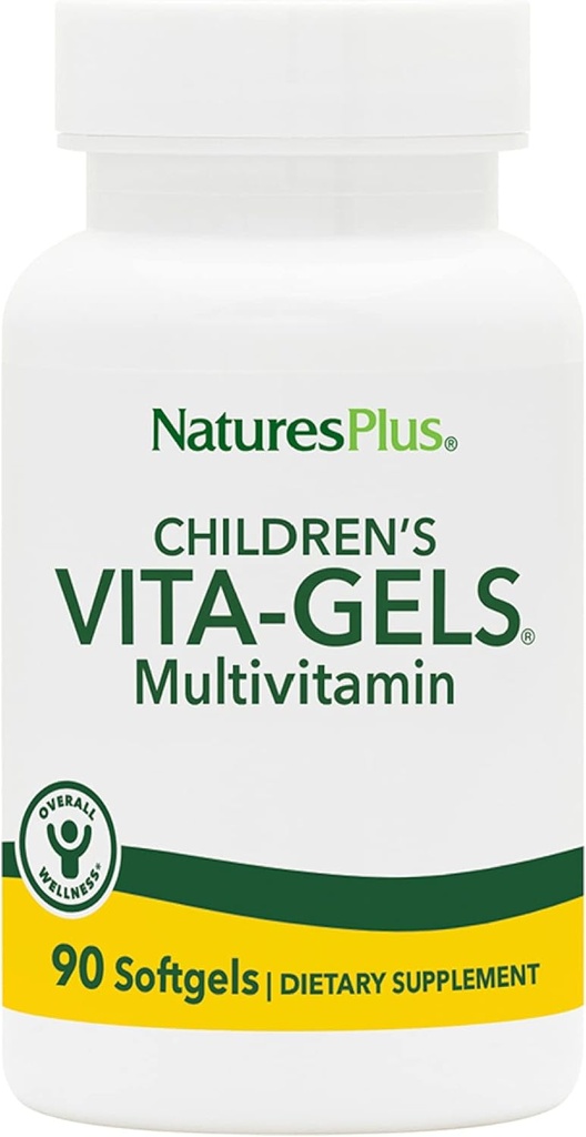 NaturesPlus Vita-Gels Multivitamin, Natural Orange Flavor - 90 Softgels, Confezione da 2 - Gluten Free - 180 Total Servings