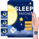 72 Pack Sleep Patches for Adults Extra Strength, Easy-to-Apply Sleep Patch with Valerian & Melatonin Patches, Long-Lasting Night for Men and Women