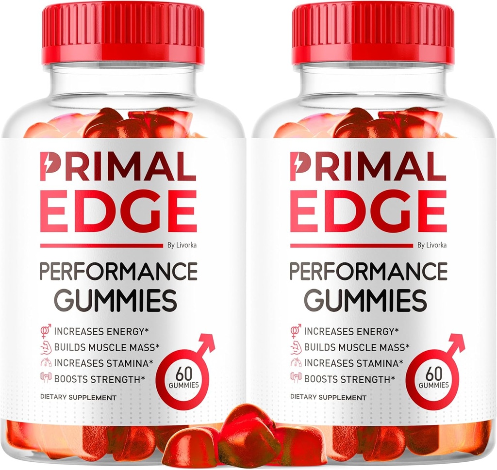 (2 пакет) Прималий край Чоловіки Gummies, Primal Edge, Primal Edge Gummies, Primal Edge Advanced Formula Gummies, Primal Edge Supplement Gummy, PrimalEdge Support Supplement Gummies, 120 Gummies для 2 місяці
