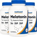 Nutrikost melatoniin 5 mg, 240 kapslit (3 pudelit)