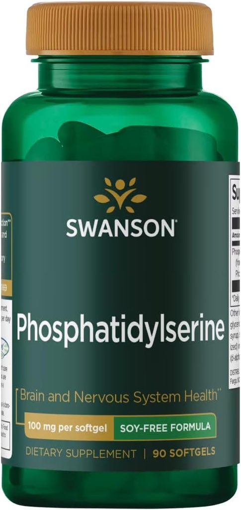 Swanson Sunflower Phosphatidylserine Soy- Free 100 Milligrams 90 Gels