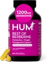 HUM Best of Berberine Supplement 1200mg, Pure Potency for Metabolic Wellness, Gut Health, Pure Berberine Supplements Migliorato con BioPerine per l'assorbimento massimo, 60 capsule