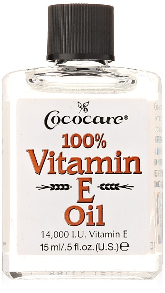 COCOCARE 100% Vitamin E Oil, 14000 I.U., 0.5 Fl Oz - Skin Moisturizer & Antioxidant Protection