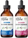 Wild & Organic Alkohol Detox Ticture 4 fl oz & Liver Cleanse Tacture 4 fl oz