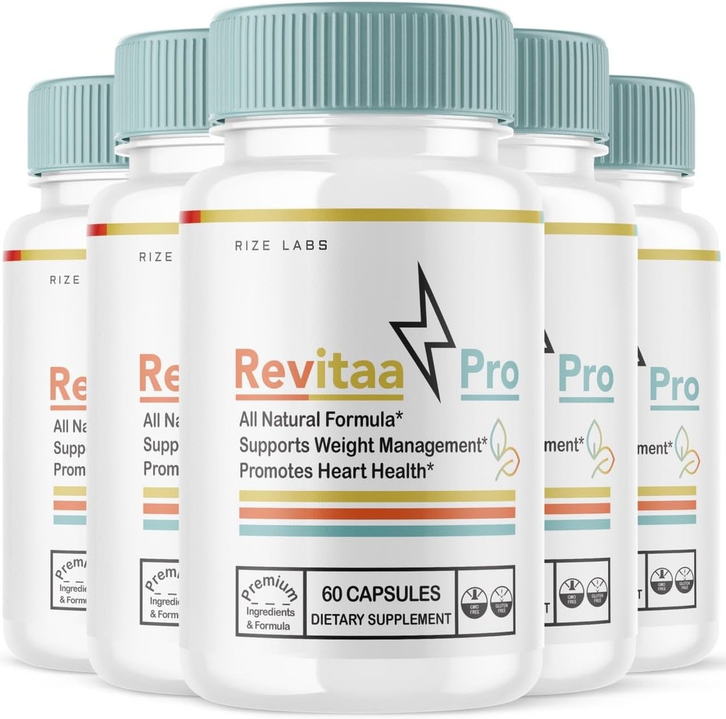 Rize Laboratories Revitaa Pro Weight Loss Pills, Priedas naudojamas pagerinti Digestive procesą, Advanced Formulės kapsulės - Pakuotėje yra 5 (300 kapsulės)