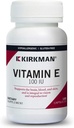 Kirkman Vitamin E 100 IU - Hipoallergenik 124; 100 Vegetarian Capsules 12.4; Supports Immune System 124; Gluten Free 124;