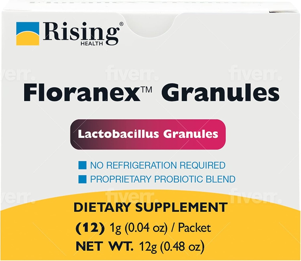 Rising Health - Floranex Granules - Lactobacillus Granules probiotikus étrend-kiegészítők - 12 csomag