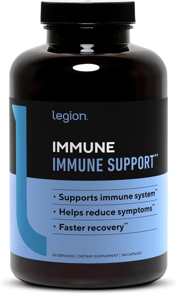 LEGION Immune- Immune ATM for Yetişkinler, Natural Immunity System Support w/Vitamin C (500 mg), American BTC, Guduchi ve Garlic Supplement.