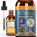 MunoMax - Advanced Immune Supplement - Livrare lichida pentru o mai buna absorbtie - Echinacea, Astragalus, Reishi, Goldenseal, Elderberry & More!