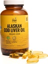 On Target Living Alaskan Cod Liver Oil 120 Soft Gels | Line Caught in The USA | Naturally Occurring Vitamin D | Rich in Omega 3 DHA/EPA